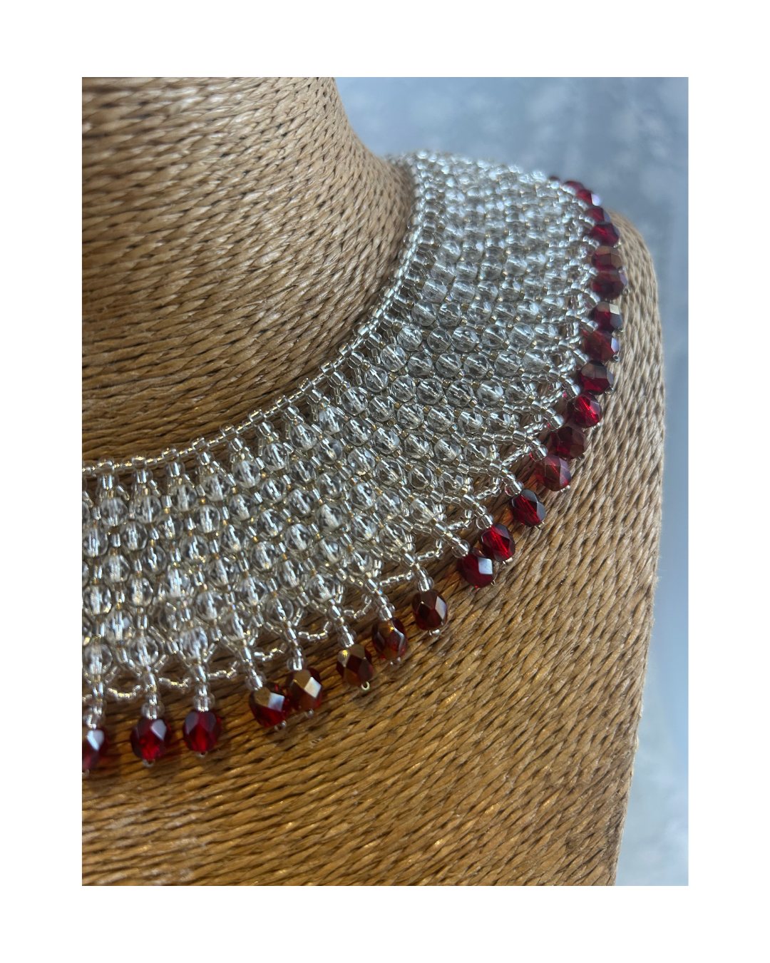 Crystal and Garnet Collar