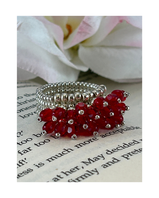 Red ‘Mithril’ Crazy ring