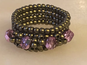 Purple and bronze ‘corona’ ring